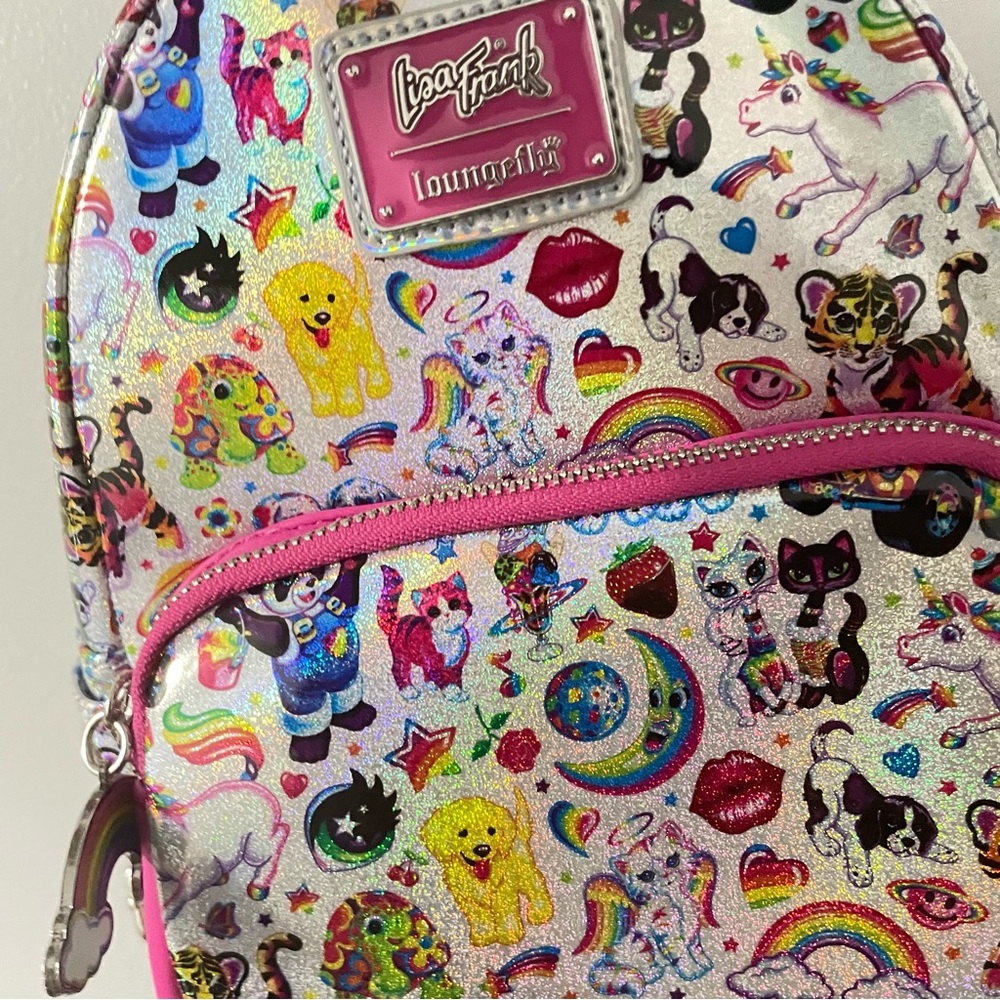 Loungefly lisa frank holographic backpack - Picture 6 of 6